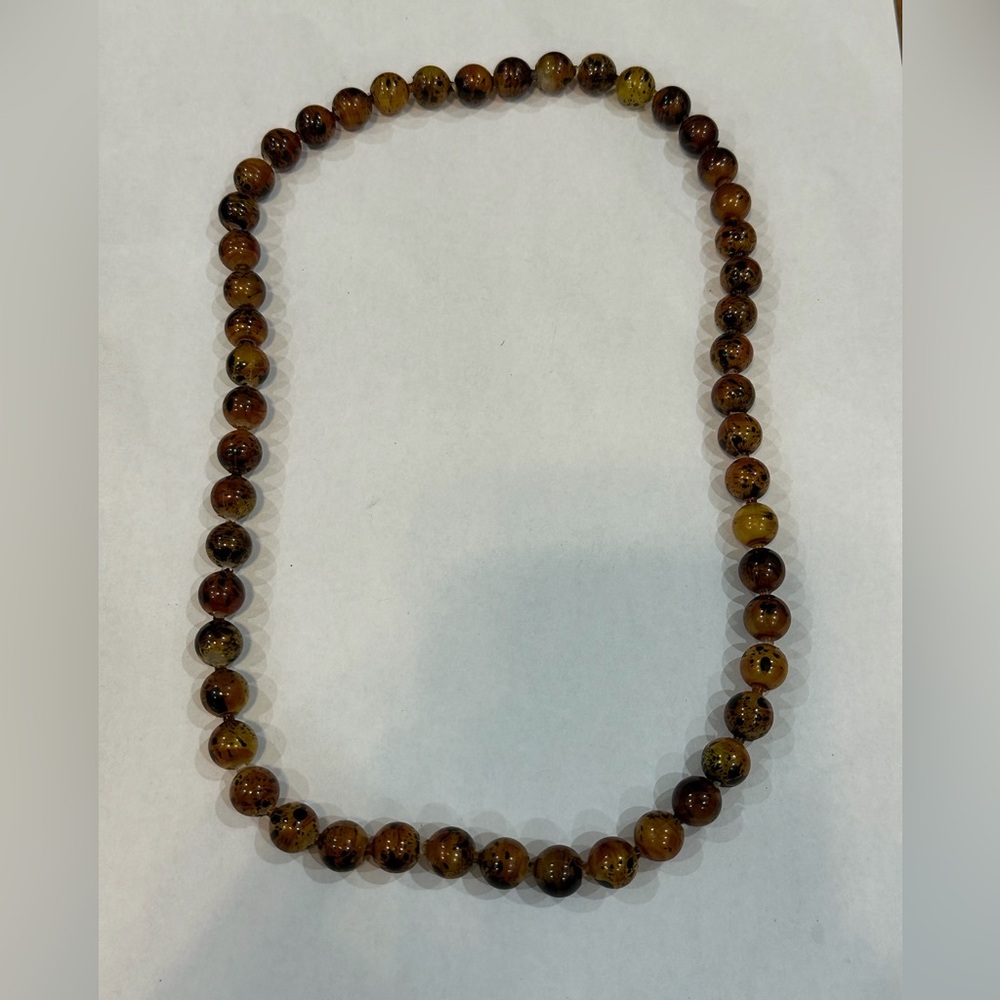 Vintage Brown Beaded Necklace
